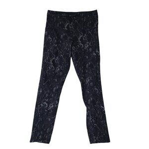 Tuff Athletics Snake Print Leggings Womens Size M Black Gray w/ Side Pockets
